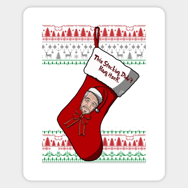 Epstein Christmas Stocking Christmas Sweater Sticker by freezethecomedian